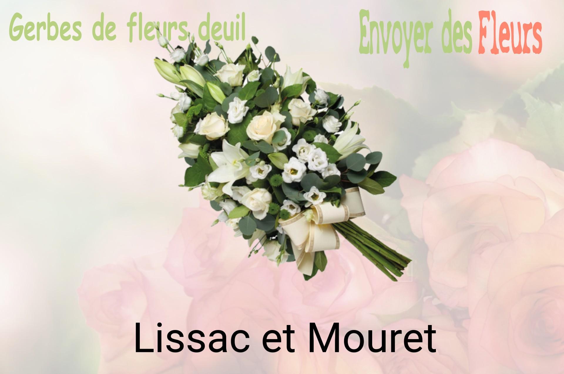 Gerbe de fleurs de deuil livrée à Lissac-et-Mouret